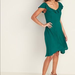 Purple fit-n-flare dress